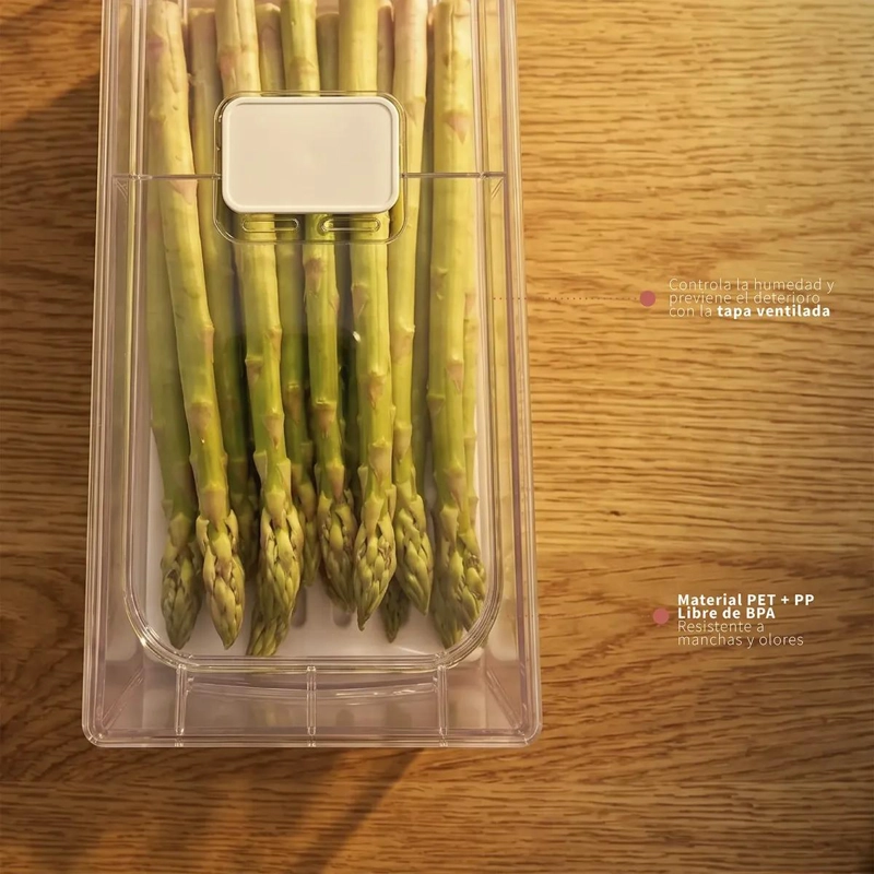 ORGANIZADOR PARA REFRIGERADOR CON DRENAJE PEQUEÑO - 5