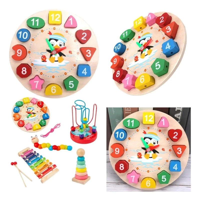 PACK 11 JUGUETES DIDACTICOS DE MADERA MONTESSORI PARA NIÑ - 3