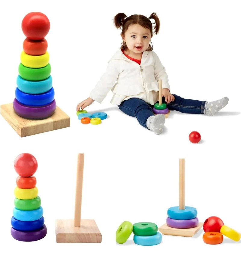PACK 11 JUGUETES DIDACTICOS DE MADERA MONTESSORI PARA NIÑ - 4