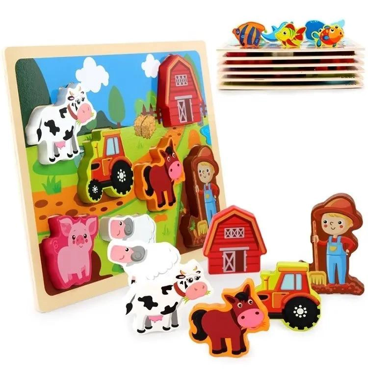 JUGUETE DE ENCAJE DIDACTICO DE MADERA PARA BEBE S - 3