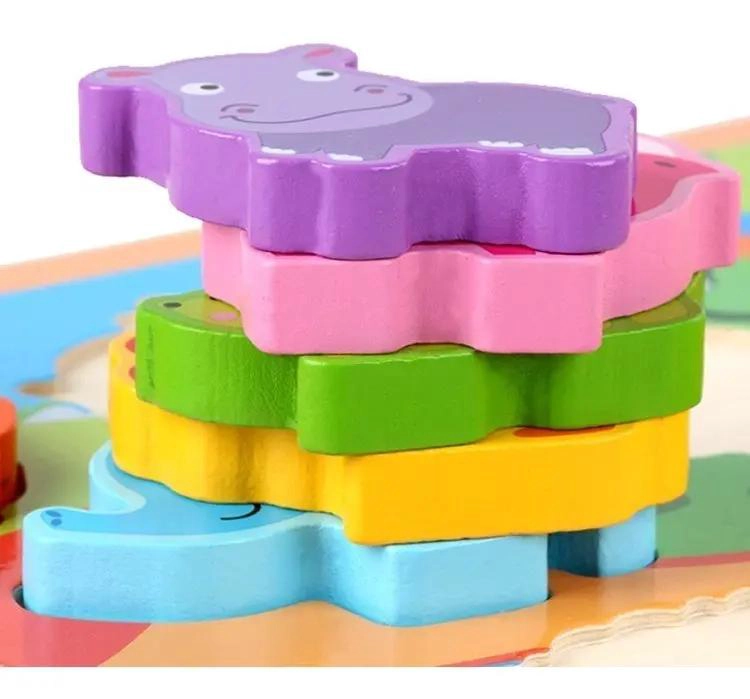 JUGUETE DE ENCAJE DIDACTICO DE MADERA PARA BEBE S - 4