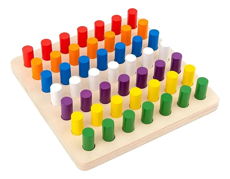 JUGUETE DE MADERA CON CILINDROS MONTESSORI - 1