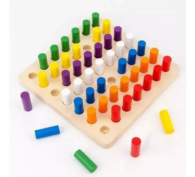 JUGUETE DE MADERA CON CILINDROS MONTESSORI - 2