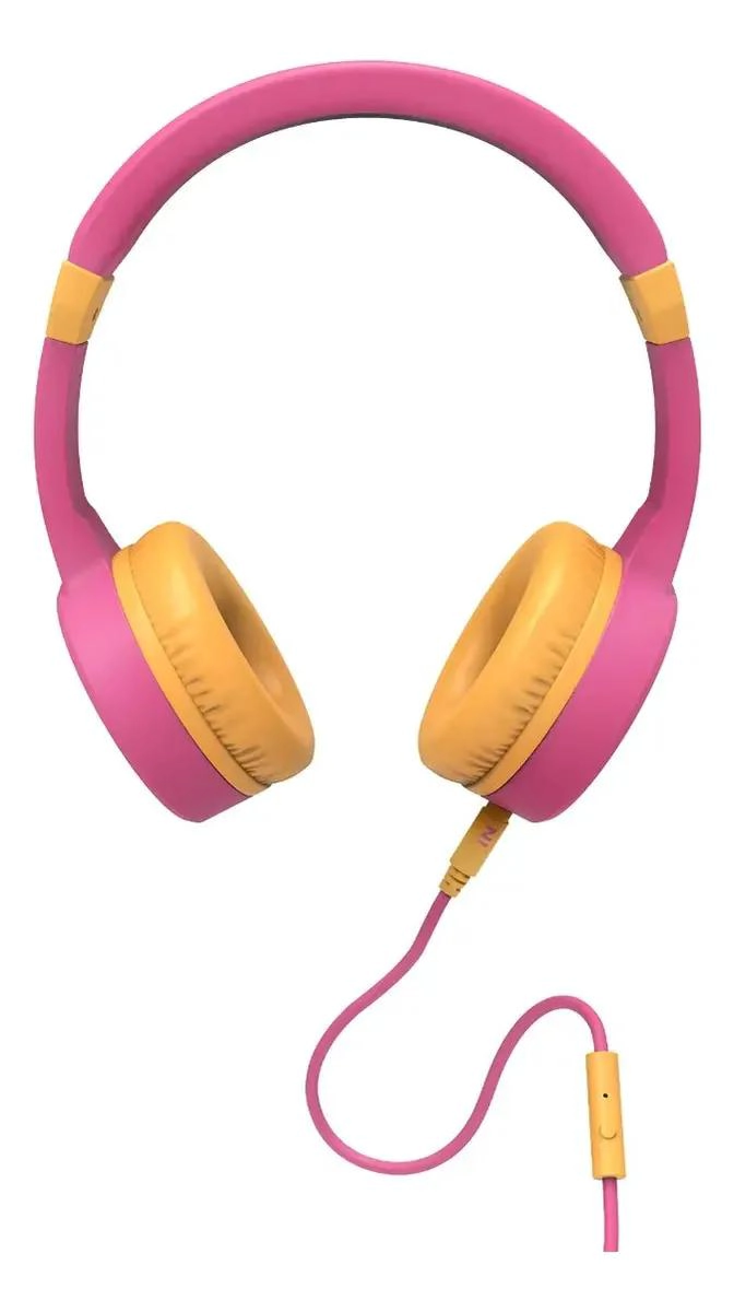AUDIFONOS INFANTILES COLOR ROSA CON DISEÑO DIVERTIDO - 2