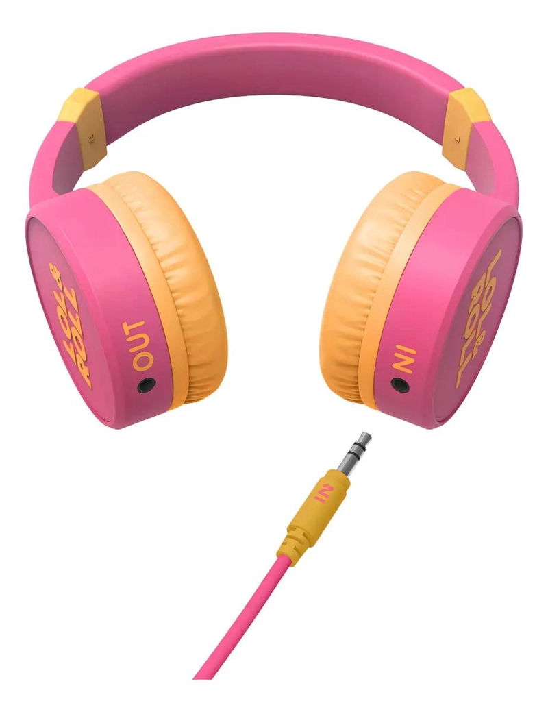 AUDIFONOS INFANTILES COLOR ROSA CON DISEÑO DIVERTIDO - 4