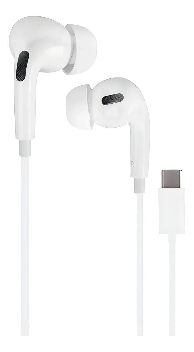 AUDIFONOS IN-EAR USB-C BLANCO CON MICROFONO - 1