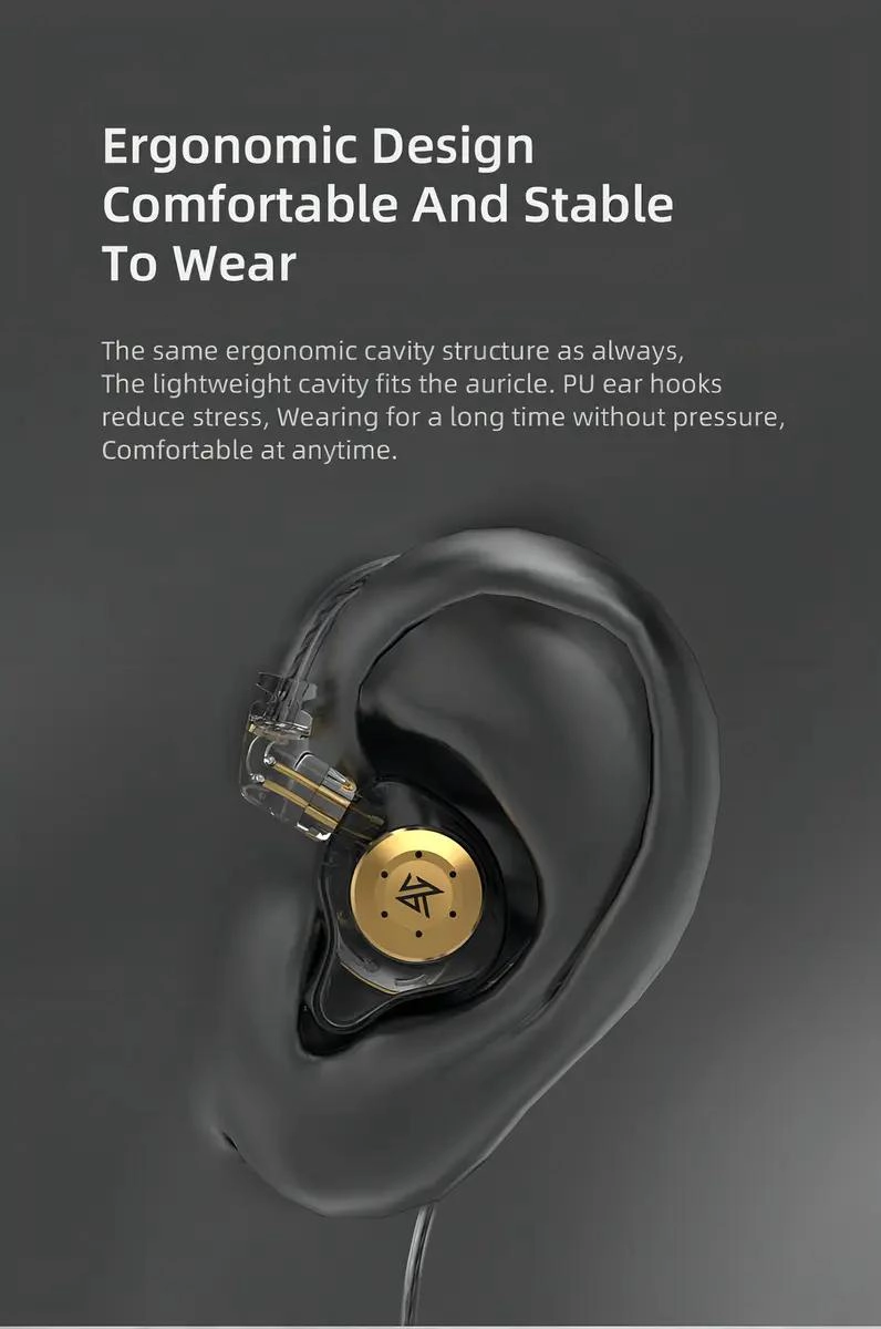 AUDIFONOS KZ EDX PRO NEGRO SIN MICROFONO - 5