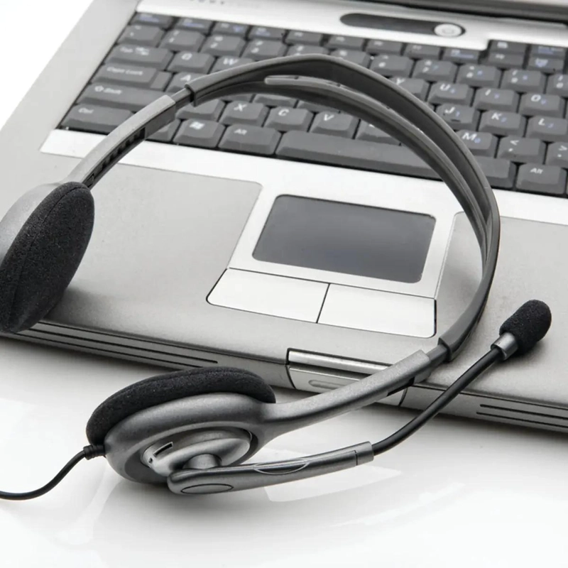 AUDIFONOS CON MICROFONO NEGRO PARA PC - 4