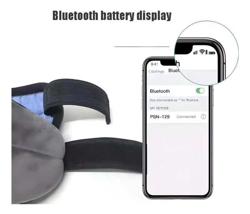 ANTIFAZ AURICULAR BLUETOOTH PARA DORMIR COLOR GRIS - 5