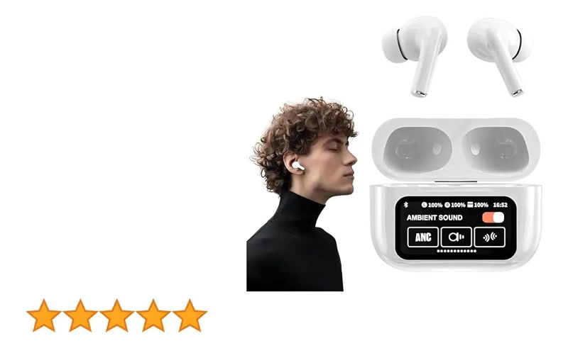 AURICULARES BLUETOOTH A9PRO CON CANCELACION DE RUIDO Y LC - 2