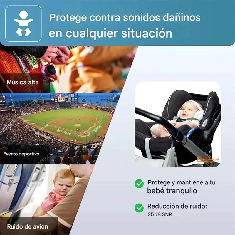 PROTECCION AUDITIVA ANTIRUIDO PARA BEBE S Y NIÑOS - 5