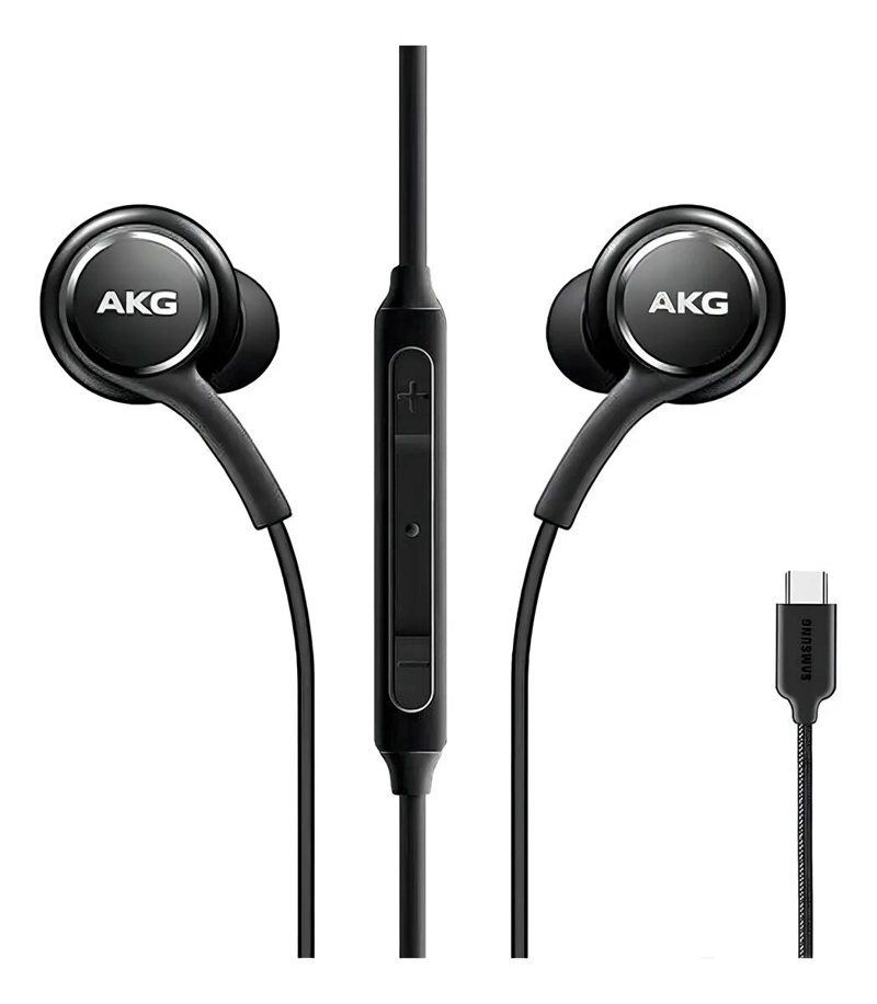 MANOS LIBRES USB TIPO C COLOR NEGRO CON SONIDO AKG - 5