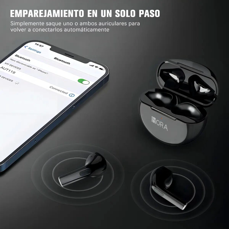 AUDIFONOS IN-EAR BLUETOOTH CON CARGA RAPIDA - 3