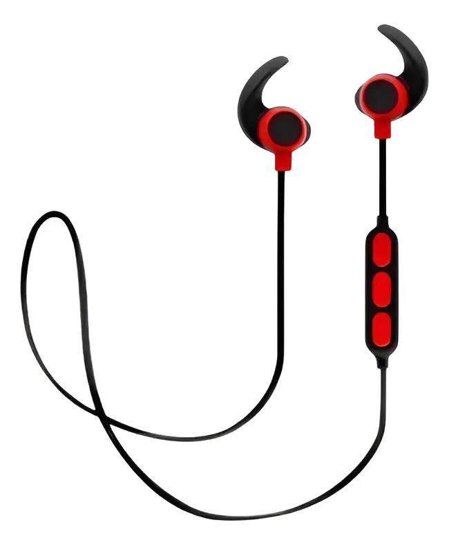 AUDIFONOS DEPORTIVOS INALAMBRICOS BLUETOOTH COLOR ROJO - 1
