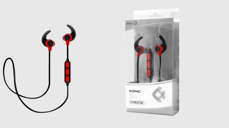 AUDIFONOS DEPORTIVOS INALAMBRICOS BLUETOOTH COLOR ROJO - 4
