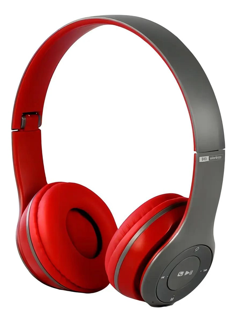AUDIFONOS OVER EAR BLUETOOTH CON SMART BASS ROJO - 1