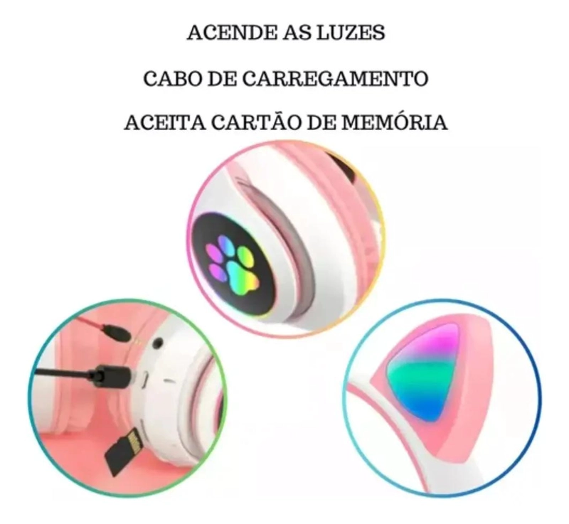 AURICULARES BLUETOOTH INALAMBRICOS CON LUCES LED RGB - 2