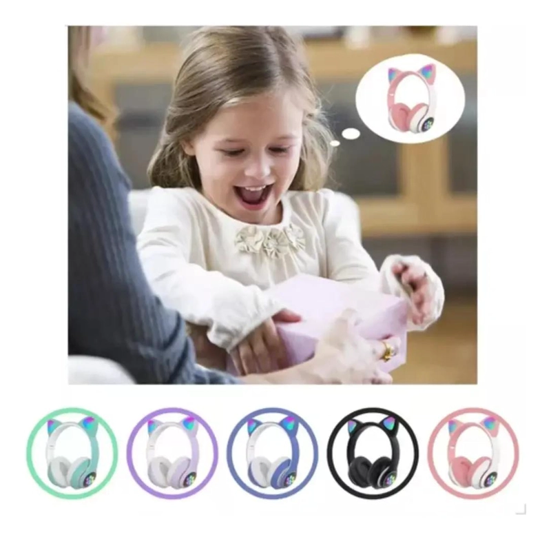 AURICULARES BLUETOOTH INALAMBRICOS CON LUCES LED RGB - 4