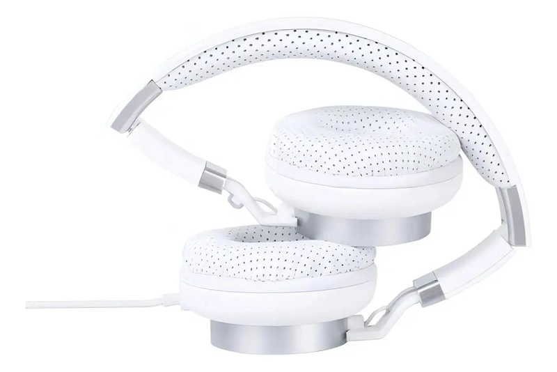 AURICULARES PLEGABLES CON MICROFONO BLANCO - 2