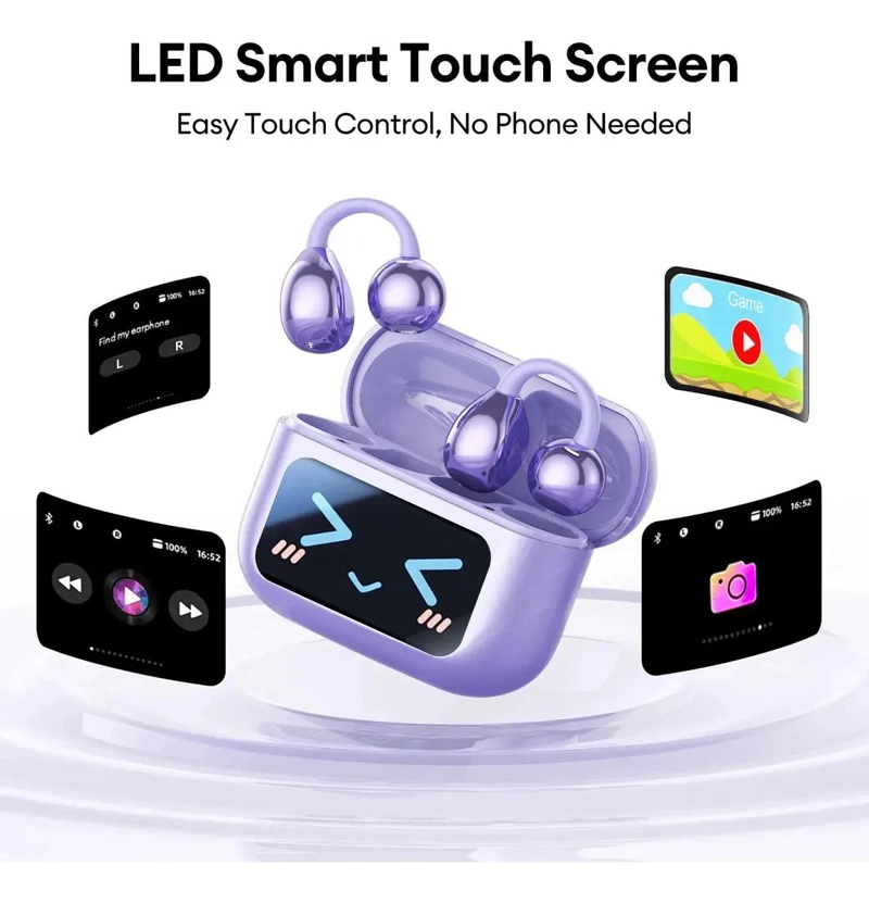 AURICULARES BLUETOOTH CON PANTALLA LED INTELIGENTE - 3