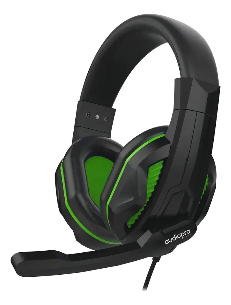 AUDIFONOS GAMER CON SONIDO INMERSIVO Y MICROFONO VERDE - 1