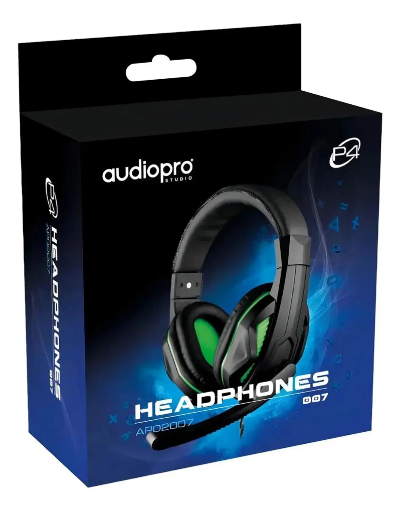 AUDIFONOS GAMER CON SONIDO INMERSIVO Y MICROFONO VERDE - 4