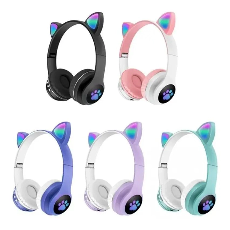 AUDIFONOS BLUETOOTH CON LUCES RGB PARA NIÑA - 2