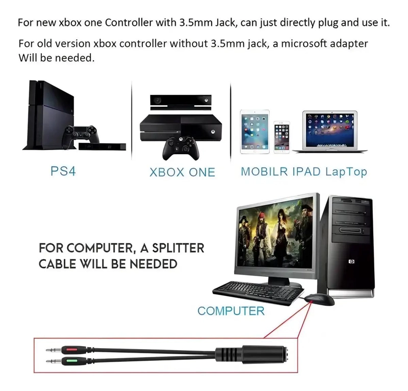 AUDIFONOS GAMER CON LUZ LED Y SONIDO ENVOLVENTE - 4