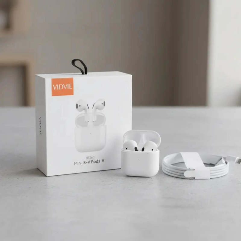 AUDIFONOS INALAMBRICOS MINI CON ESTUCHE BLANCO - 1