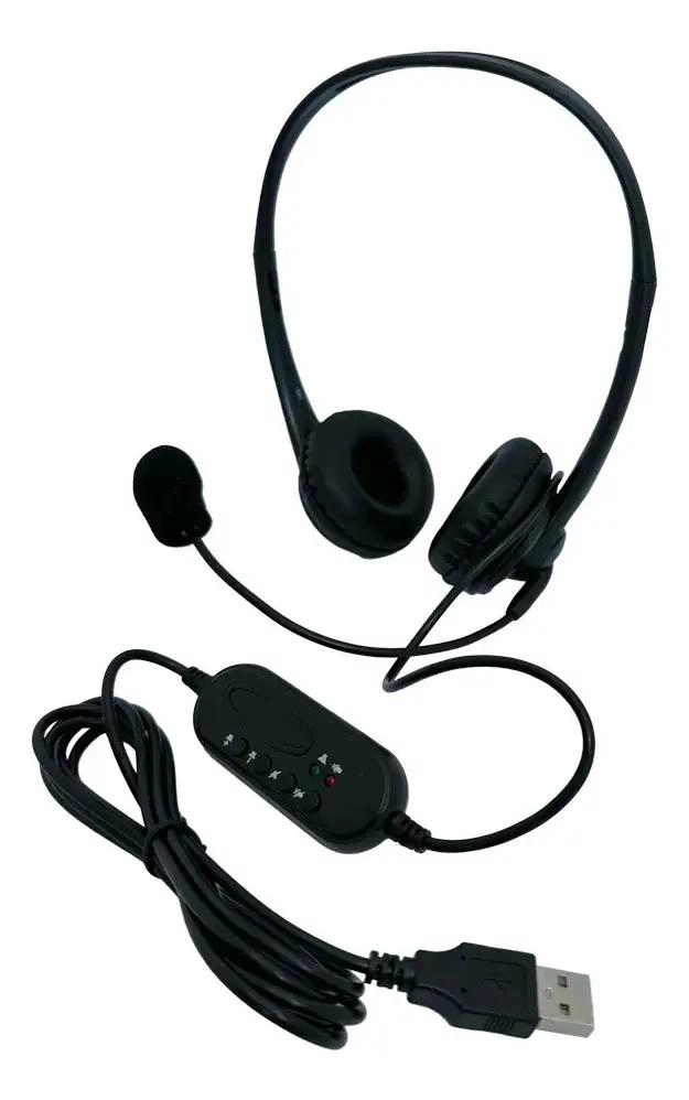 AUDIFONOS CON CABLE USB PARA CALL CENTER - 1