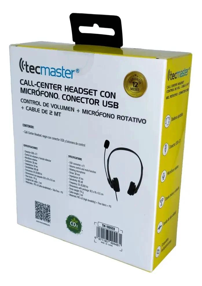 AUDIFONOS CON CABLE USB PARA CALL CENTER - 4