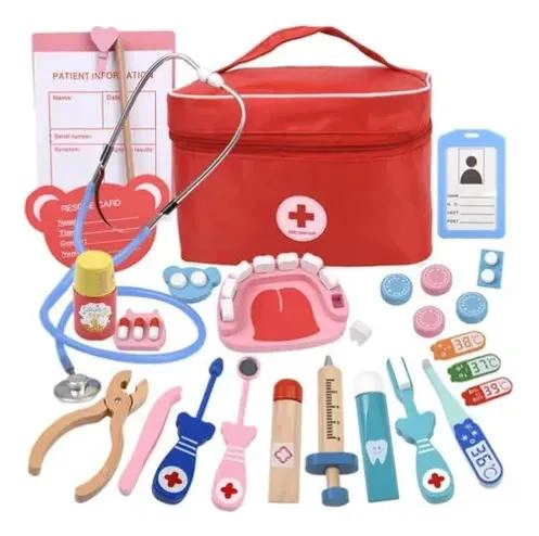 SET DE JUEGO DE ROLES DOCTOR Y DENTISTA EN MADERA PARA NI - 2