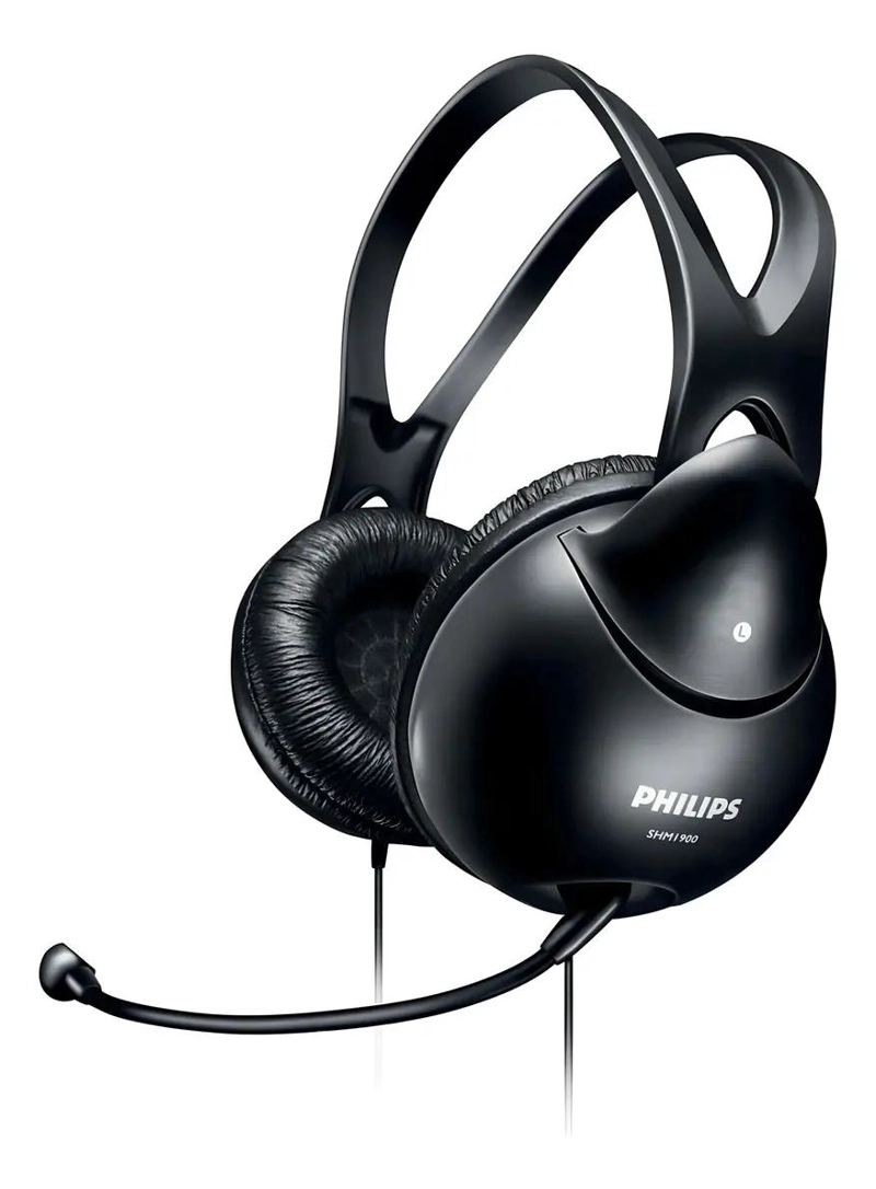 AURICULARES CON MICROFONO Y CABLE DE 1.2 M NEGRO - 2