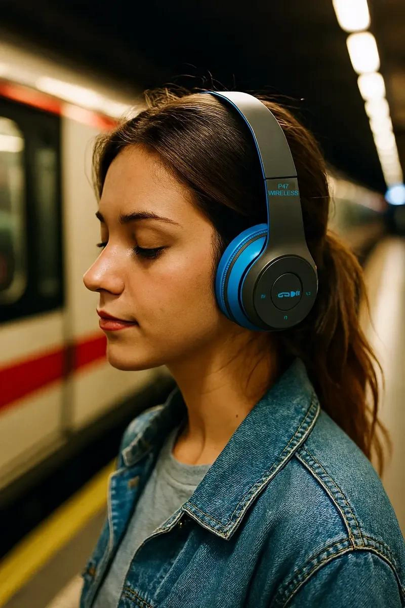 AUDIFONOS BLUETOOTH P47 5.0 INALAMBRICOS CON RADIO FM - 4