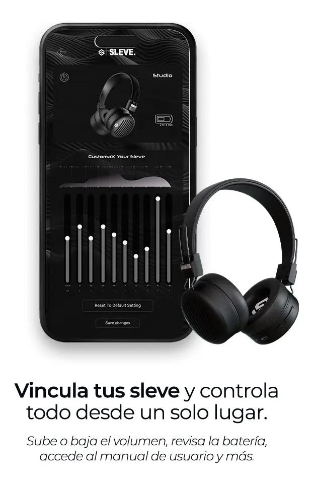 AUDIFONOS BLUETOOTH SLEVE STUDIO 2 NEGRO - 3