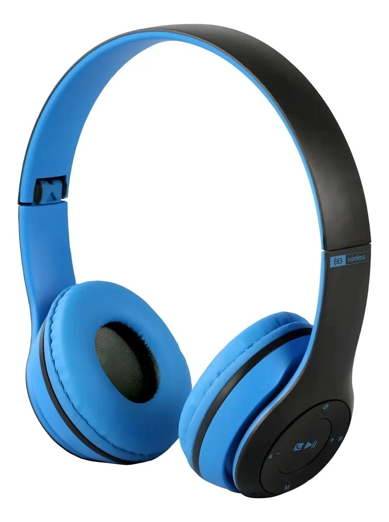 AUDIFONOS SMART BASS BLUETOOTH Y JACK 3.5MM AZUL - 2