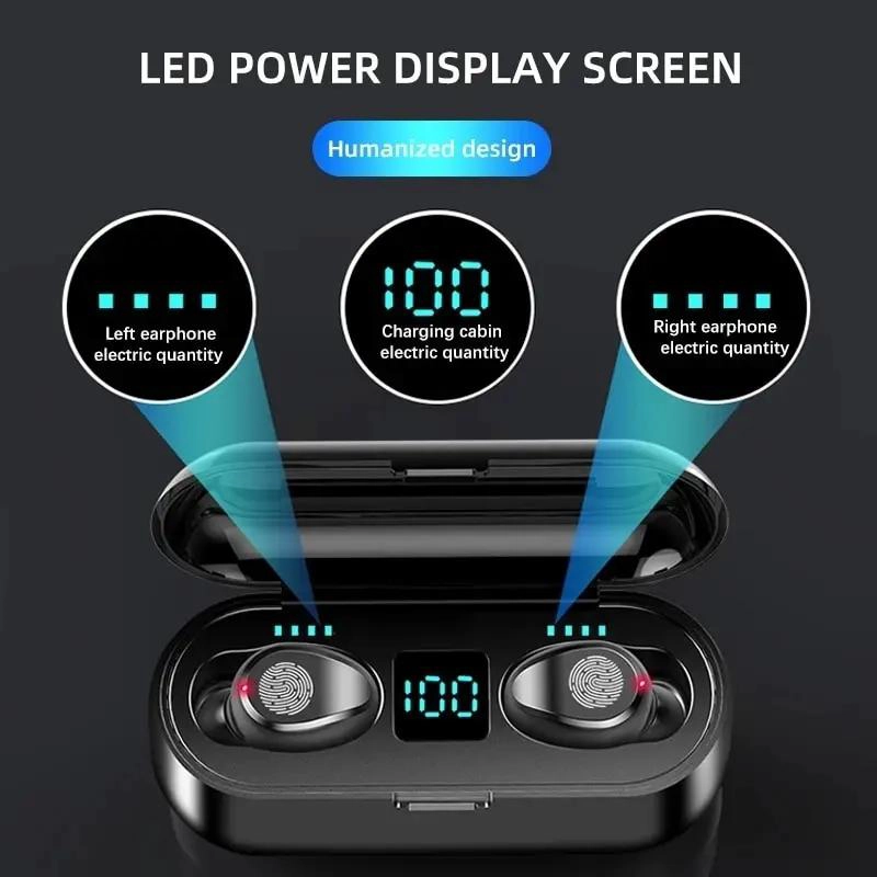 AURICULARES INALAMBRICOS BLUETOOTH 5.0 F9 TWS - 3