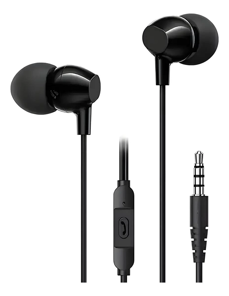 AUDIFONOS IN EAR CON MICROFONO Y CONECTOR AUXILIAR 3.5 MM - 1