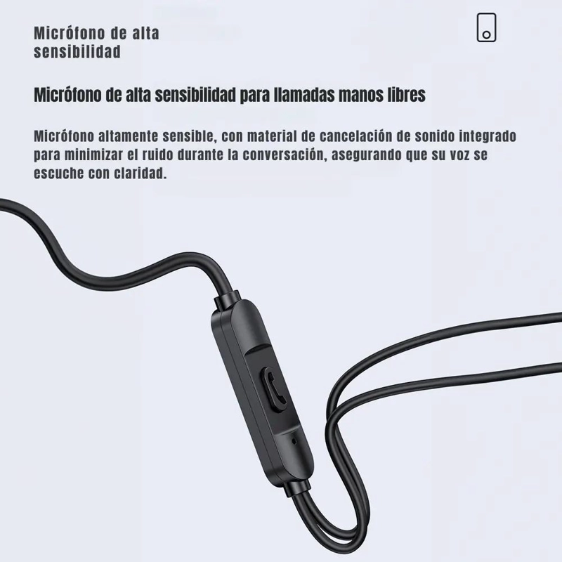 AUDIFONOS IN EAR CON MICROFONO Y CONECTOR AUXILIAR 3.5 MM - 3