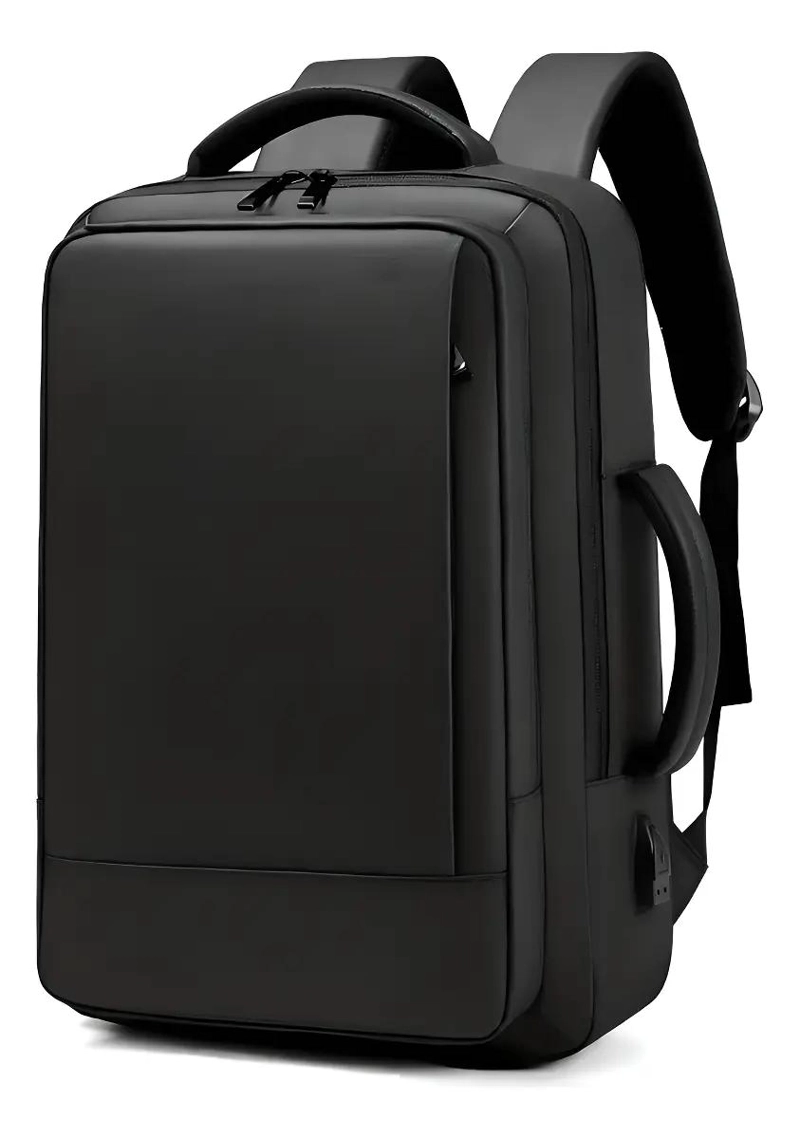 MOCHILA URBANA NEGRA 35L PARA NOTEBOOK 15.6'' CON PUERTO - 1