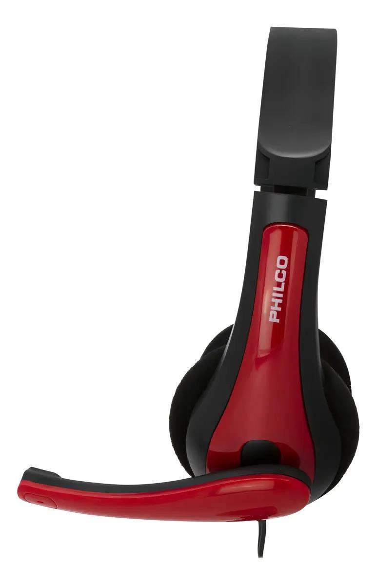 AUDIFONO PARA VIDEOCONFERENCIA CON MICROFONO ROJO - 2