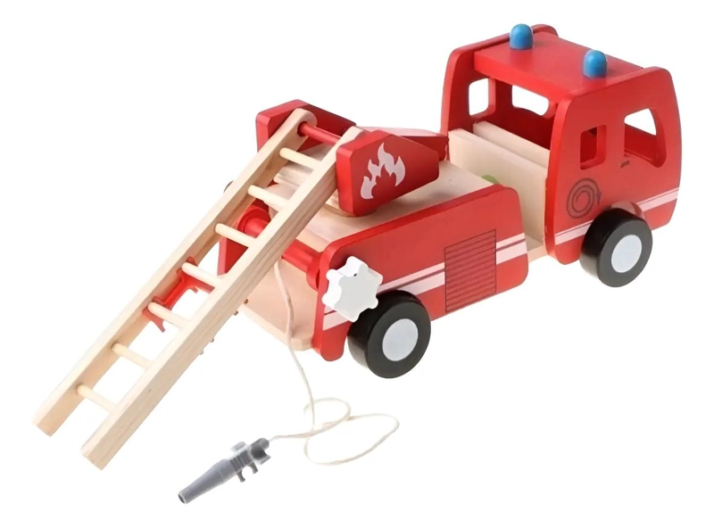 CAMION DE BOMBEROS DIDACTICO EN MADERA PARA NIÑOS - 3