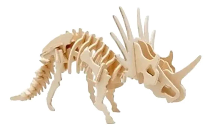 PACK 5 ROMPECABEZAS 3D DE MADERA DINOSAURIOS - 3