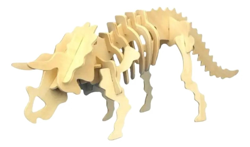PACK 5 ROMPECABEZAS 3D DE MADERA DINOSAURIOS - 4
