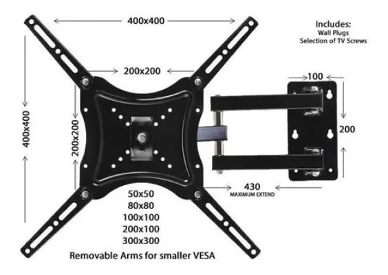 SOPORTE DE BRAZO PARA TV DE 14 A 55 PULGADAS - 2