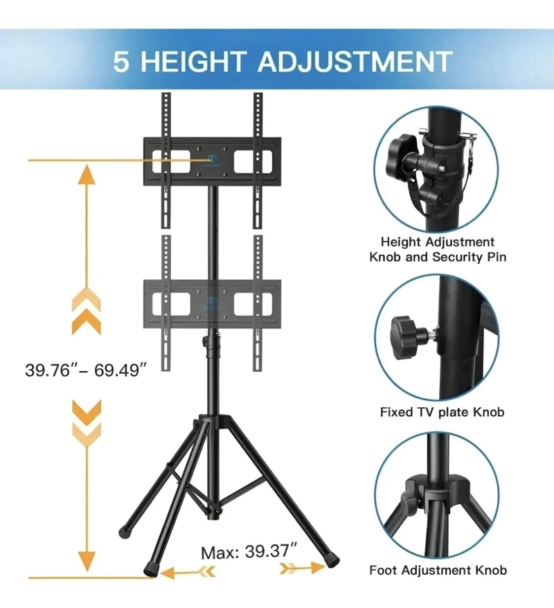 SOPORTE PEDESTAL PARA TV LED 32 A 55 PULGADAS CON EJE 1.6 - 5