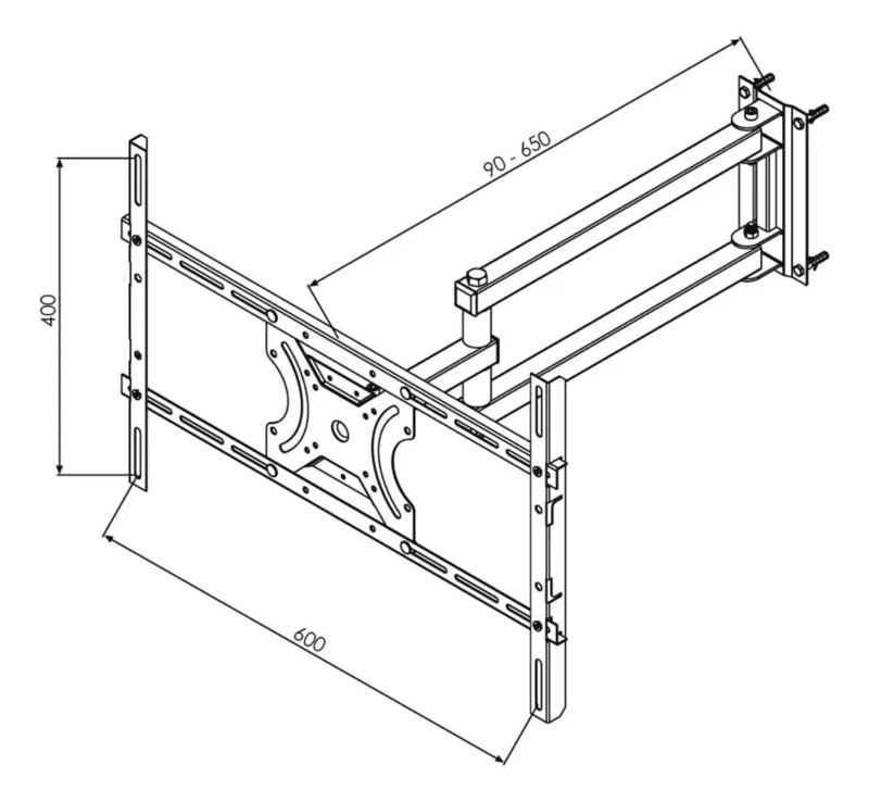 SOPORTE PARA TV CON BRAZO DE 65 CM PARA PANTALLAS DE 23 A - 2