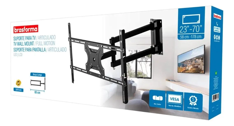 SOPORTE PARA TV CON BRAZO DE 65 CM PARA PANTALLAS DE 23 A - 4