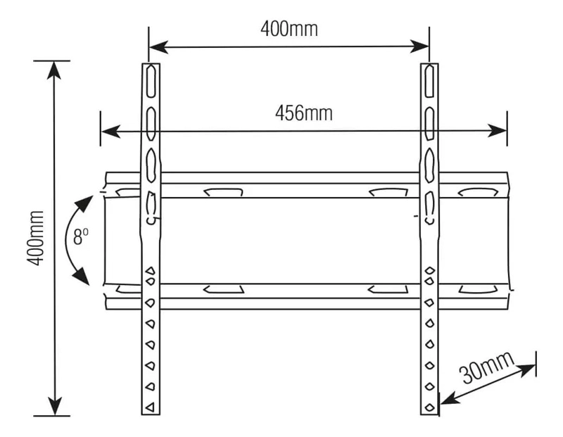 SOPORTE TV ULTRA SLIM INCLINABLE 32 A 55 PULGADAS - 4