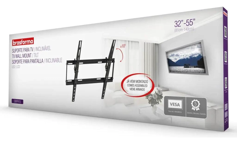 SOPORTE TV ULTRA SLIM INCLINABLE 32 A 55 PULGADAS - 5
